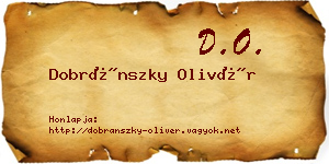 Dobránszky Olivér névjegykártya