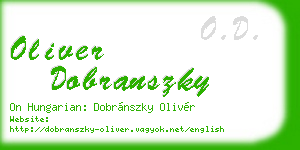 oliver dobranszky business card